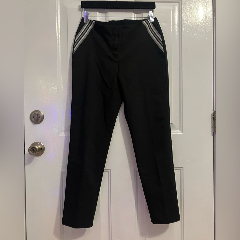 Alfani-side grey stripe trousers
